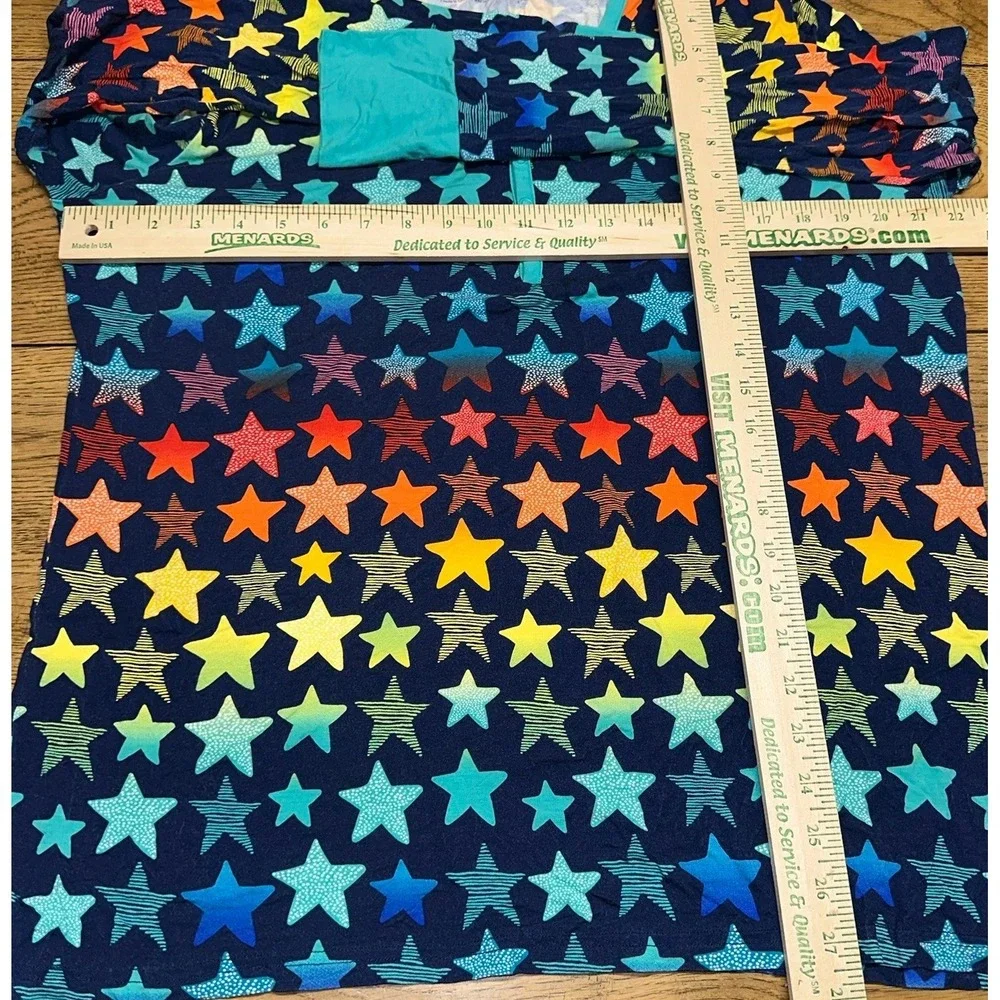 Little Sleepies Colorful Shades Of Stars Bamboo 2-Piece Pajama Set Women's XL
